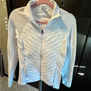 Athleta Women's White Quilted Run Jacket